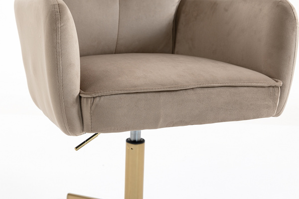 HR250CROSS Latte modern velúr szék arany lábbal