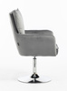 HR250N Grafit modern velúr szék krómozott lábbal