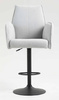 HR280W Szürke modern boucle szék fekete lábbal