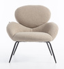 HR2045 Latte modern boucle szék fekete lábbal