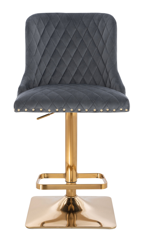 HR940KW Grafit Modern Velúr Szék Arany lábbal