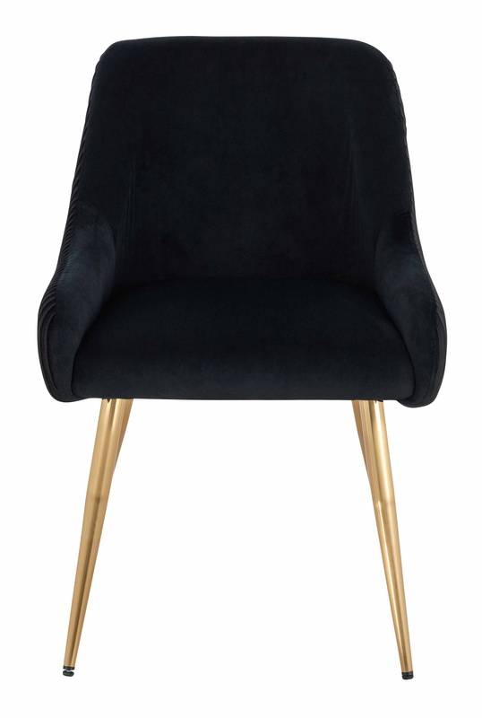 HR920 Szék arany lábakkal Fekete velúr