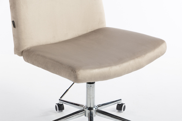 HR150K Latte Modern Velúr Szék Krómozott lábbal