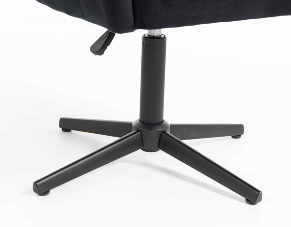 HR250CROSS Fekete modern velúr szék fekete lábbal