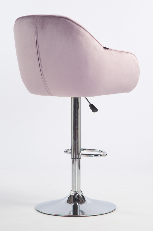 HR2055W Halványlila Modern Velúr Szék Krómozott lábbal