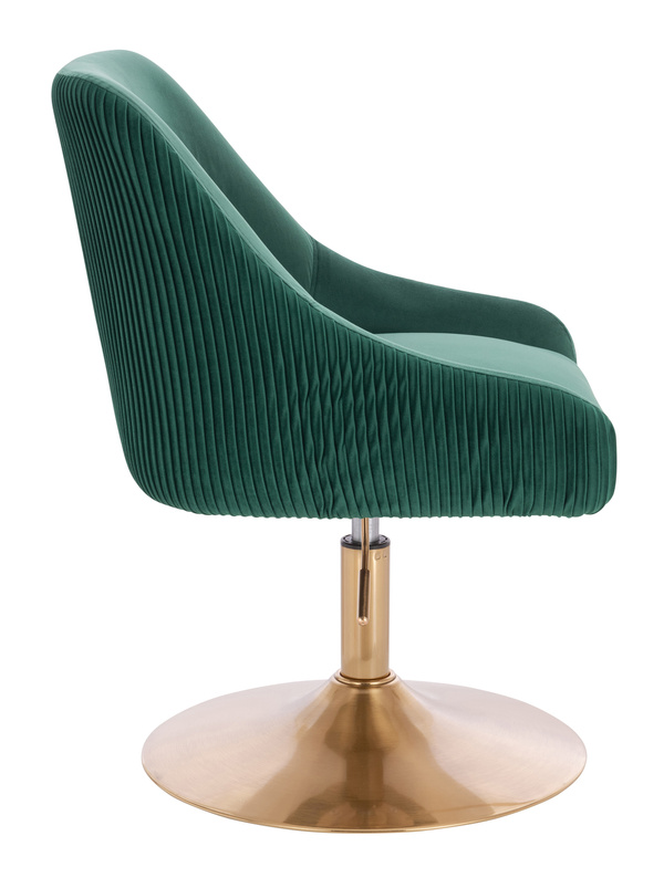 HR920N Sötétzöld Modern Velúr Szék Arany lábbal