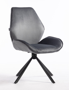 HR350 CSILLAGLÁB Grafit modern velúr szék fekete lábbal