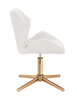 HR212CROSS Krémszínű modern boucle szék arany lábbal