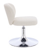 HR193N Krémszínű modern boucle  szék krómozott lábbal
