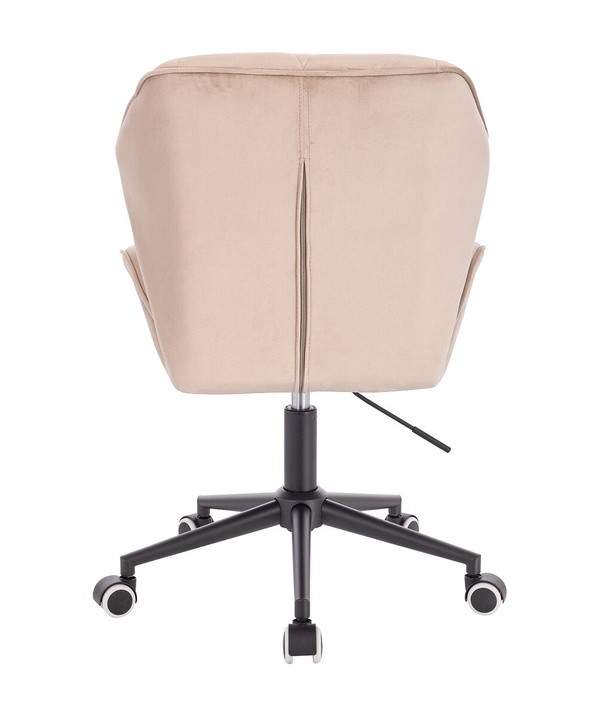 HR212K Latte modern velúr szék fekete lábbal