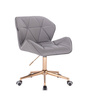 HC111K Szürke modern műbőr szék arany lábbal