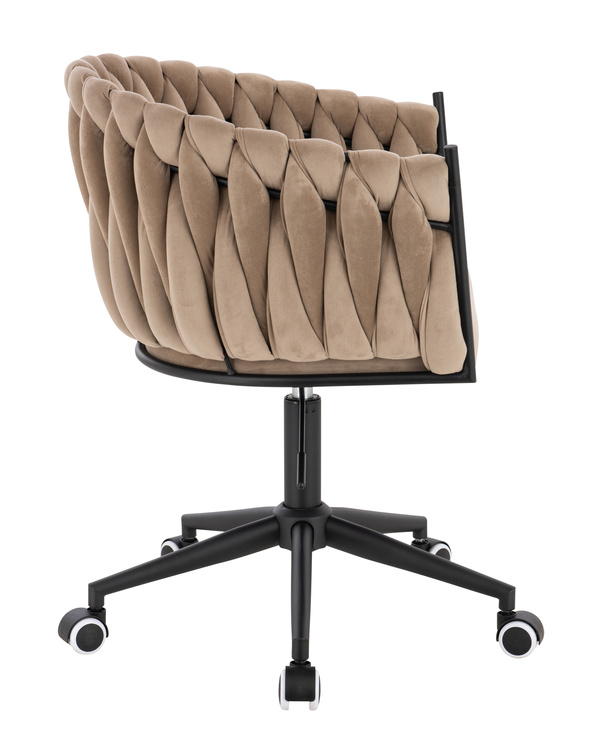 HR750K Latte Modern Velúr Szék Fekete lábbal