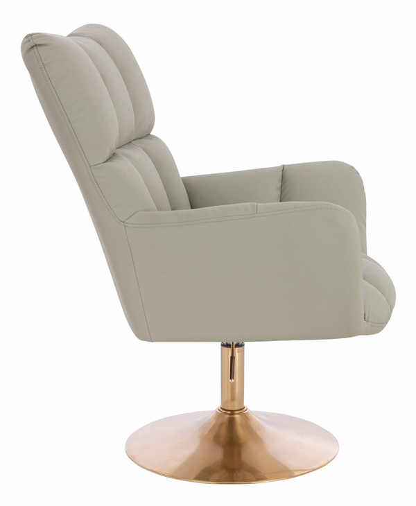 HR650N Len Szín Műbőr Premium Soft szék arany lábbal