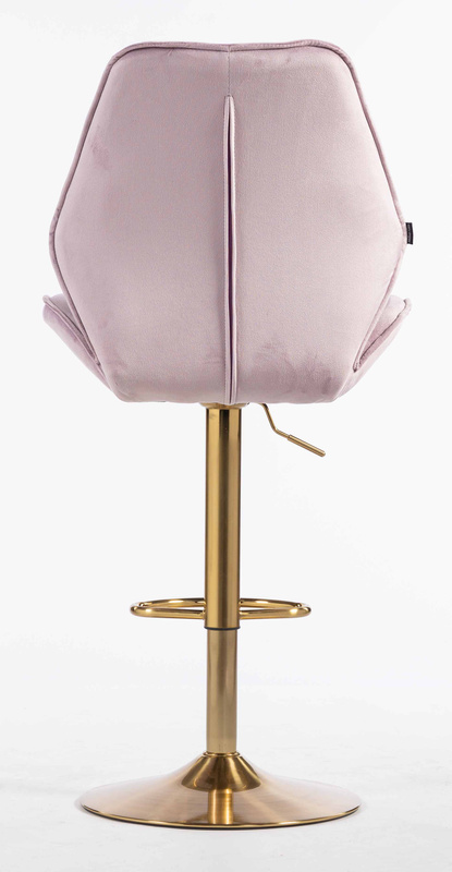 HR350W Halványlila modern velúr szék arany lábbal