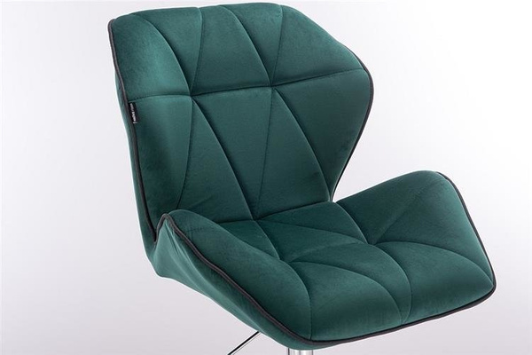 HR212CROSS Sötétzöld modern velúr szék