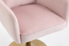 HR250N Púder Rózsaszín modern velúr szék arany lábbal