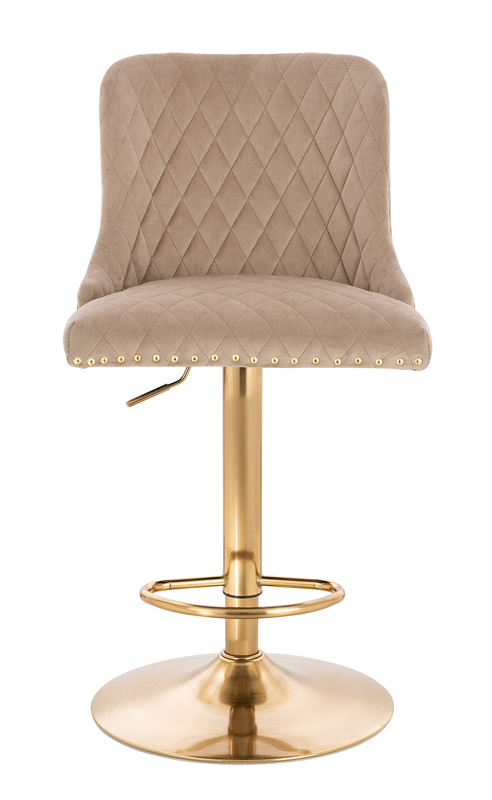 HR940W Latte Modern Velúr Szék Arany lábbal