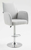 HR280W Szürke modern boucle szék krómozott lábbal
