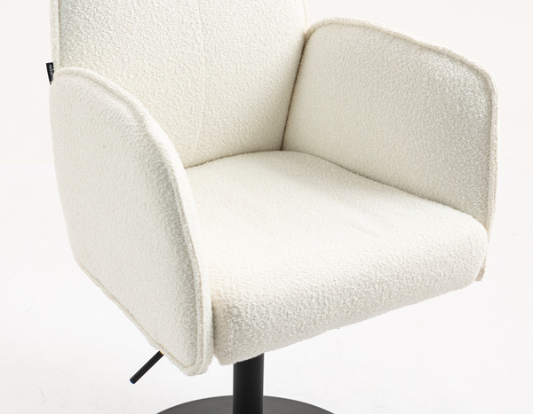 HR280N Krémszínű modern boucle szék fekete lábbal