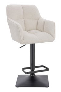 HR550KW Krémszínű modern boucle szék fekete lábbal