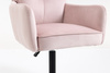 HR250N Púder Rózsaszín modern velúr szék fekete lábbal
