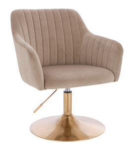 HR190N Latte Modern Velúr Szék Arany lábbal