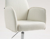 HR280K Krémszínű modern boucle szék krómozott lábbal
