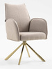 HR280 CSILLAGLÁB Latte modern boucle szék arany lábbal