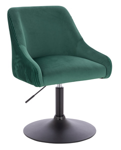 HR920N Sötétzöld Modern Velúr Szék Fekete lábbal