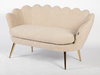 FREY Latte modern boucle kanapé arany lábbal