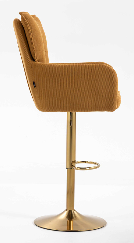 HR250W Curry Sárga Prémium Kordbársony Arany Lábbal