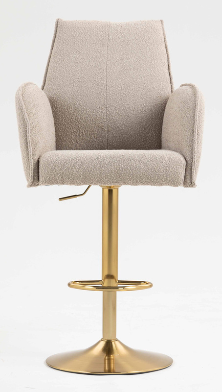 HR280W Latte modern boucle szék arany lábbal