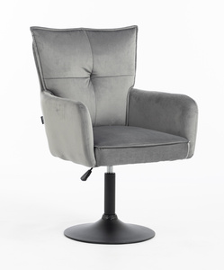 HR250N Grafit modern velúr szék fekete lábbal