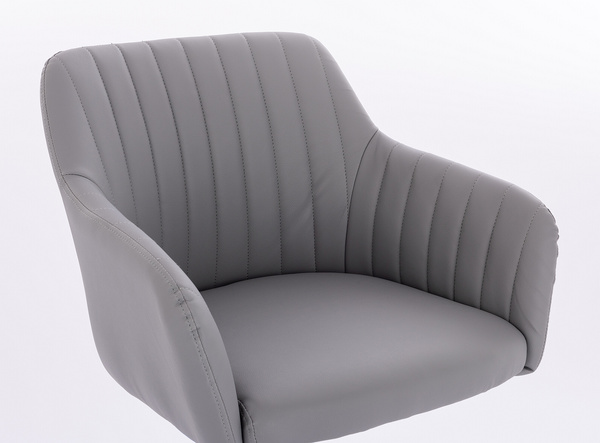 HC190K Szürke Modern Műbőr Szék Arany lábbal