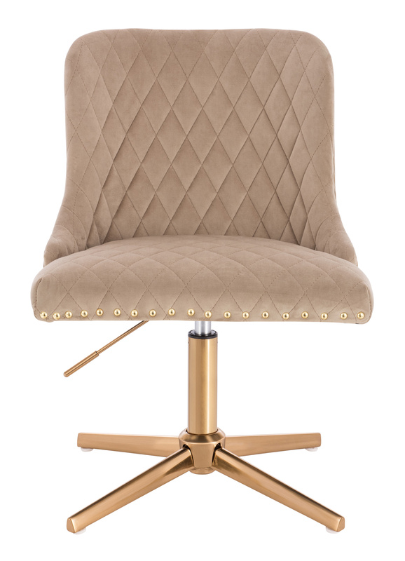 HR940CROSS Latte Modern Velúr Szék Arany lábbal