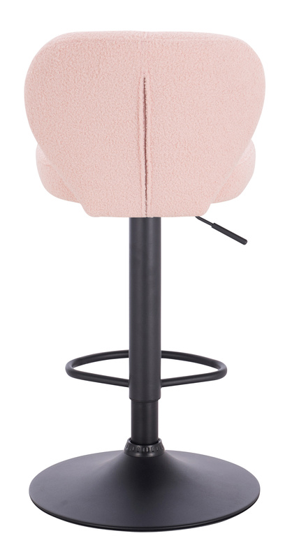 HR193W Púder Rózsaszín modern boucle szék fekete lábbal