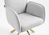 HR280 CSILLAGLÁB Szürke modern boucle szék arany lábbal