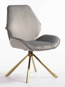 HR350 CSILLAGLÁB Acél modern velúr szék arany lábbal