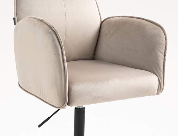 HR280K Latte Modern Velúr Szék Fekete lábbal
