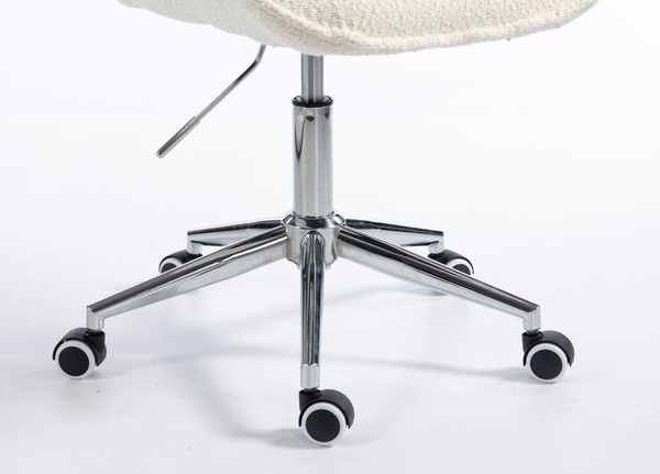 HR350K Krémszínű modern boucle szék krómozott lábbal