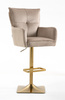HR250KW Latte modern velúr szék arany lábbal