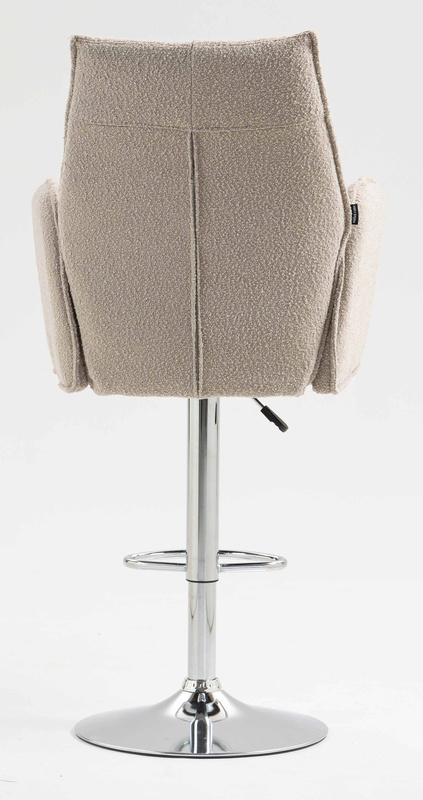 HR280W Latte modern boucle szék krómozott lábbal