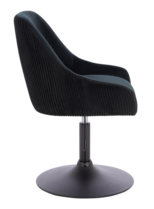 HR920N Fekete Modern Velúr Szék Fekete lábbal