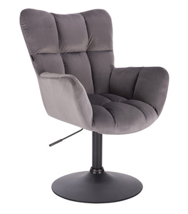 HR650N Grafit modern velúr szék fekete lábbal