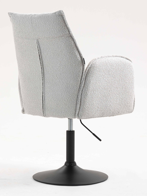 HR280N Szürke modern boucle szék fekete lábbal