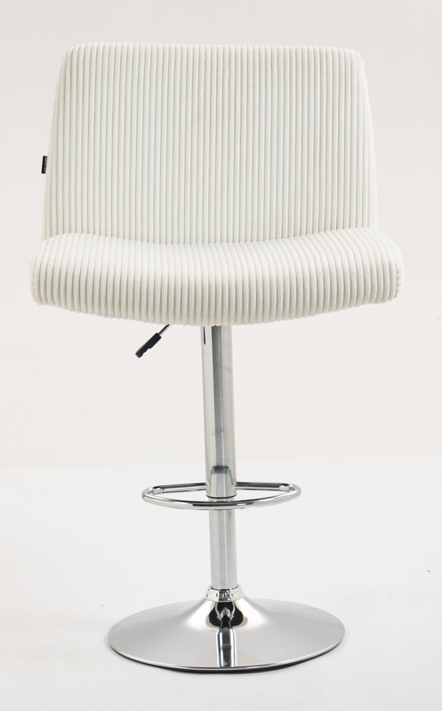 HR150W Fehér Modern Kordbársony Szék Krómozott lábbal