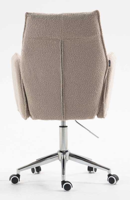HR280K Latte modern boucle szék krómozott lábbal