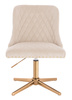 HR940CROSS Krémszínű Modern Velúr Szék Arany lábbal