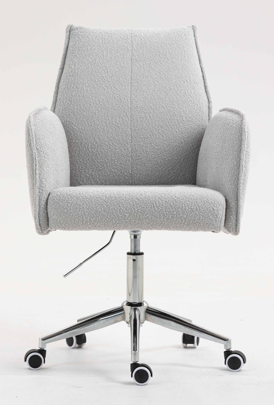 HR280K Szürke modern boucle szék krómozott lábbal