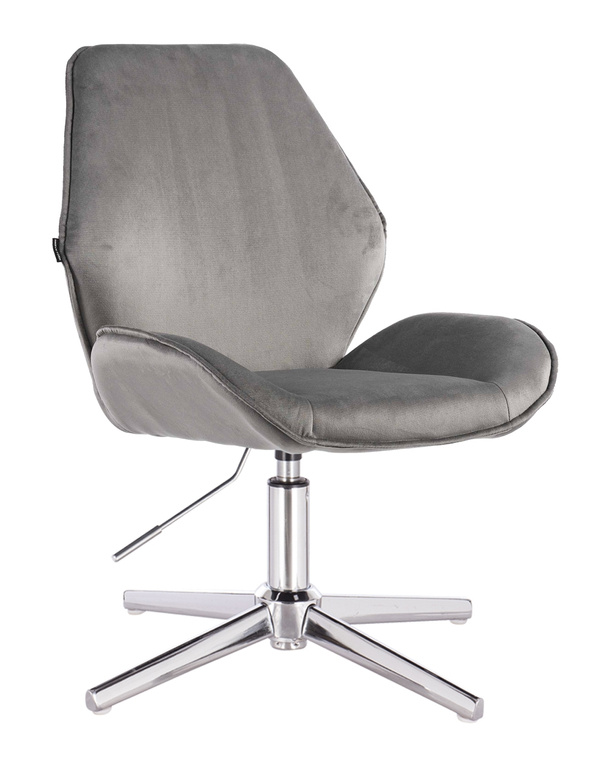 HR350CROSS Acél modern velúr szék krómozott lábbal